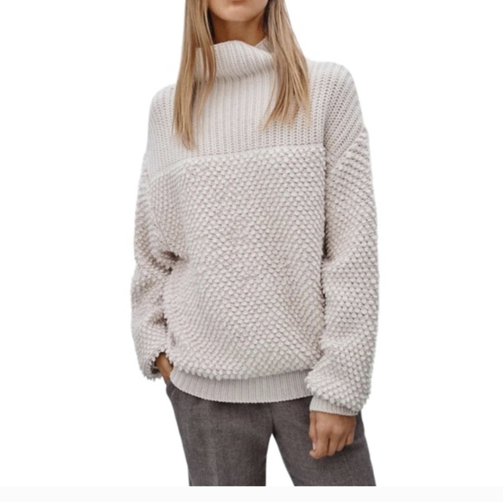 Wilfred Montpellier Wool Turtleneck Sweater - Cream Sz.XS